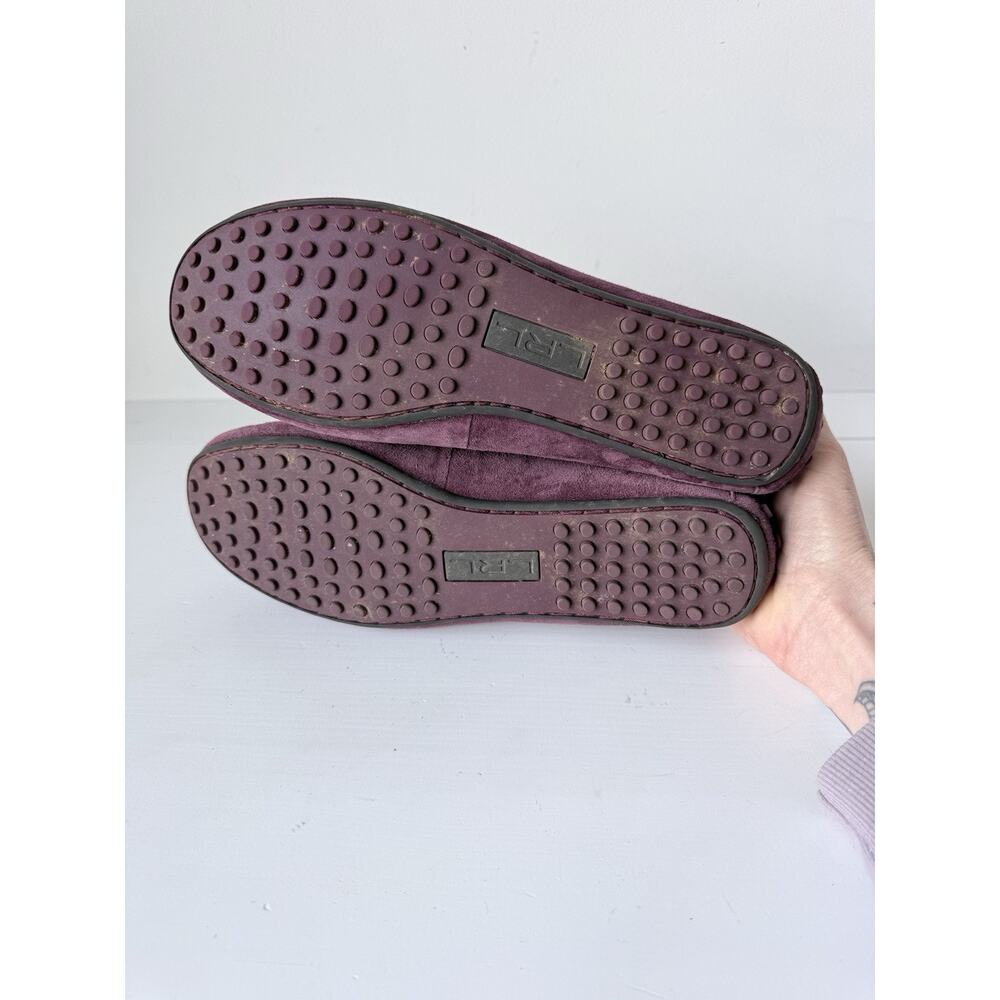Women’s Ralph Lauren Suede Loafers Size 8B Driving Shoes Work Wear Burgundy - Picture 6 of 7